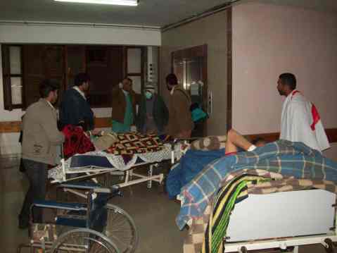Evacuating bedridden patients from second floor