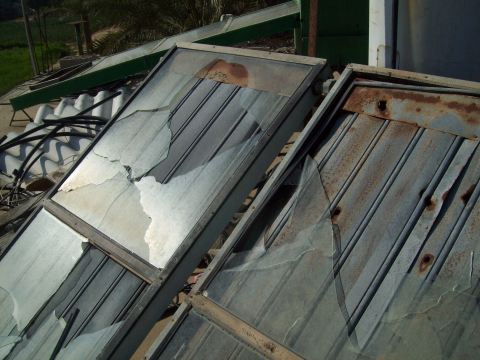 Solar water heater shot to pieces May 08